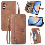 Custodia in pelle con cerniera per Samsung Galaxy A14 4G