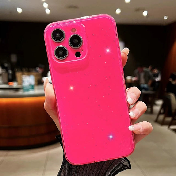 Custodia per telefono in TPU tinta unita Jelly Glitter, For iPhone 14 Pro Max
