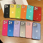 Custodia per telefono in TPU tinta unita Jelly Glitter, For iPhone 14 Pro Max