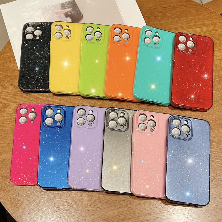 Custodia per telefono in TPU tinta unita Jelly Glitter, For iPhone 14 Pro Max