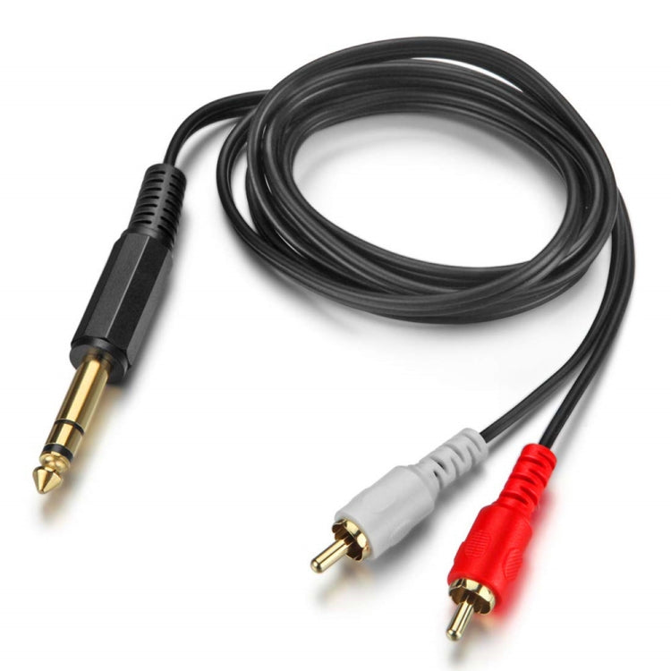 Cavo audio 6,35 mm a doppio RCA maschio 0,2-1,5 m