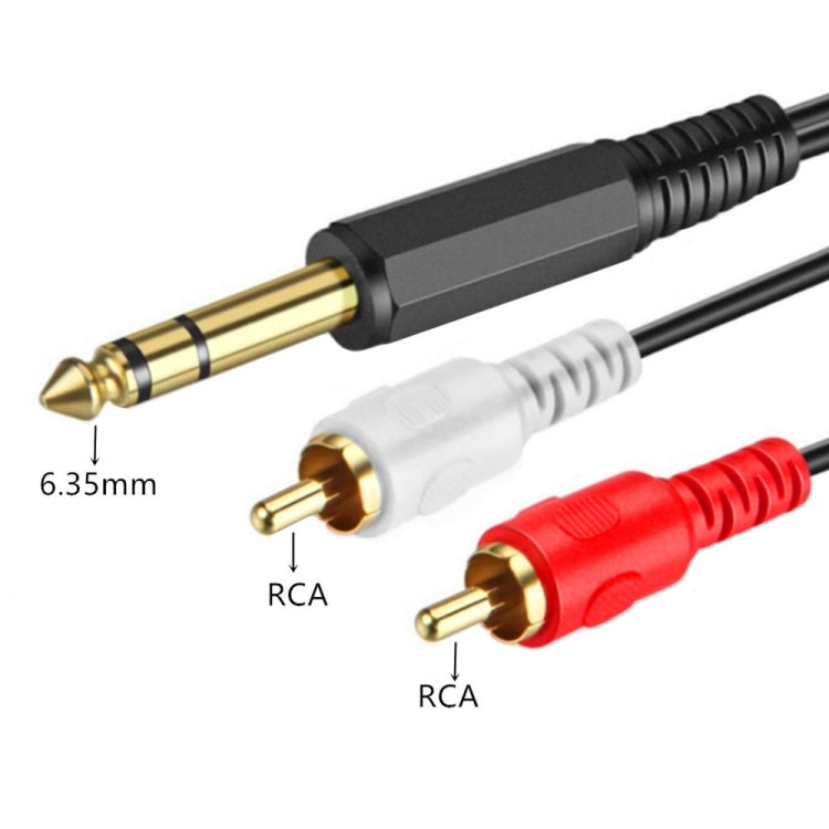 Cavo audio 6,35 mm a doppio RCA maschio 0,2-1,5 m