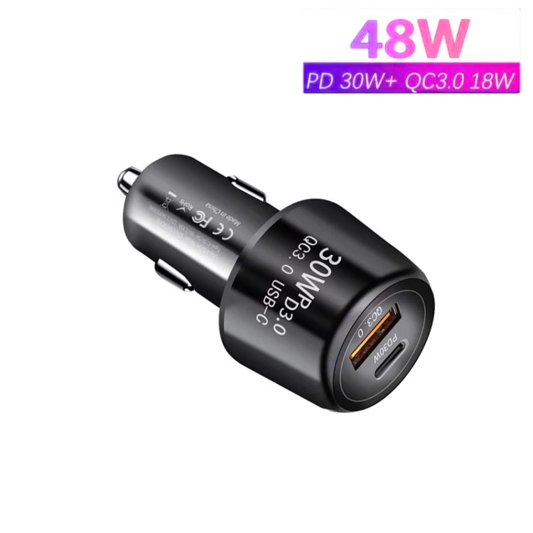 Caricatore auto doppia porta USB 48W PD30W + QC3.0 18W