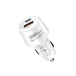 Caricatore auto doppia porta USB 48W PD30W + QC3.0 18W