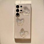 Custodia TPU trasparente con farfalle per Samsung Galaxy S10