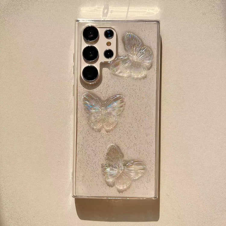 Custodia TPU trasparente con farfalle per Samsung Galaxy S10