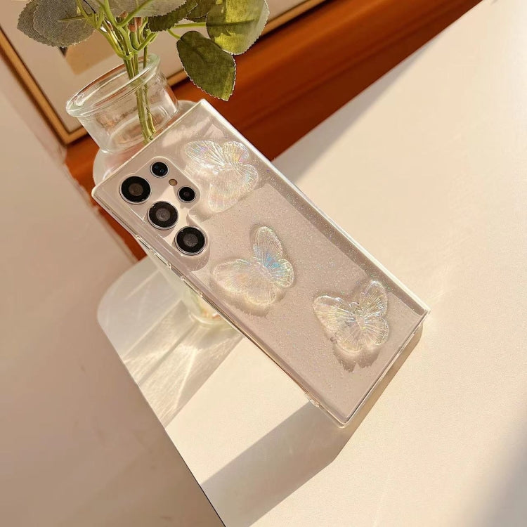 Custodia TPU trasparente con farfalle per Samsung Galaxy S10