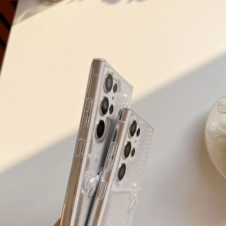 Custodia TPU trasparente con farfalle per Samsung Galaxy S10