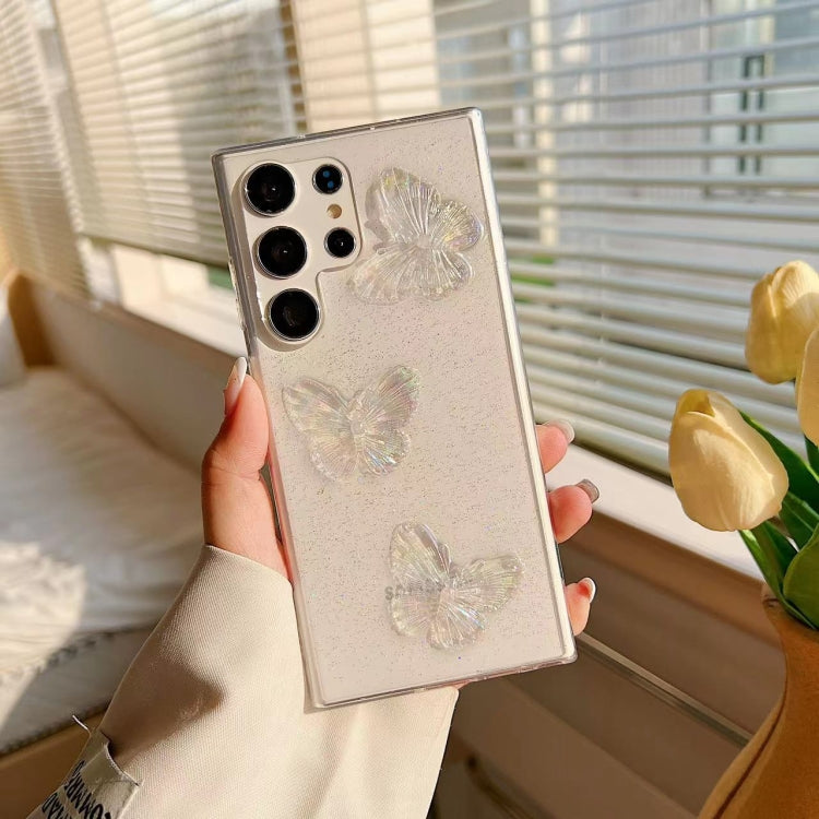 Custodia TPU trasparente con farfalle per Samsung Galaxy S10