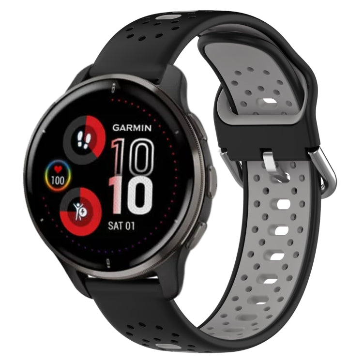 Cinturino in silicone bicolore traspirante da 20 mm, For Garmin Venu 2 Plus