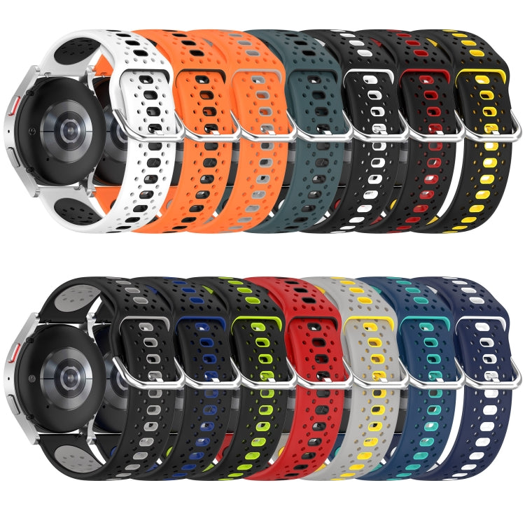 Cinturino in silicone bicolore traspirante da 20 mm, For Samsung Galaxy Watch 5 Pro 45mm