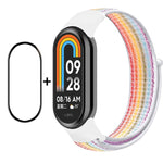Set proteggi schermo e cinturino nylon per Xiaomi Mi Band 8