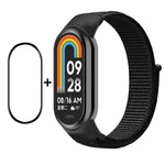 Set proteggi schermo e cinturino nylon per Xiaomi Mi Band 8