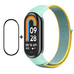 Set proteggi schermo e cinturino nylon per Xiaomi Mi Band 8