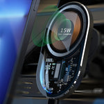 Caricabatterie wireless magnetico per auto trasparente 15W