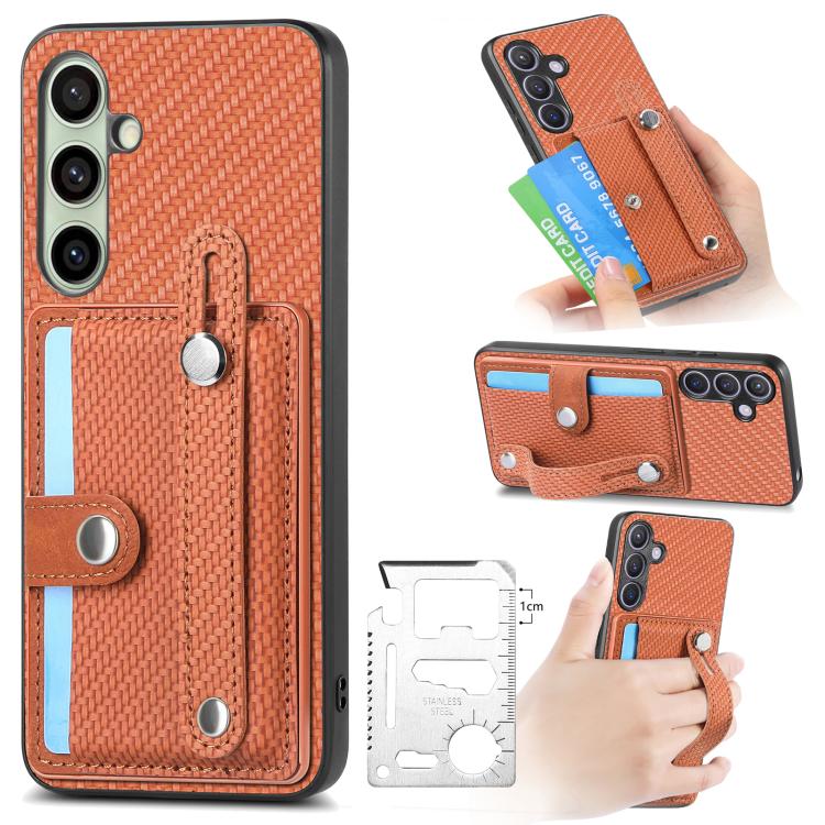 Custodia portafoglio con supporto e attrezzi per Galaxy S25 5G
