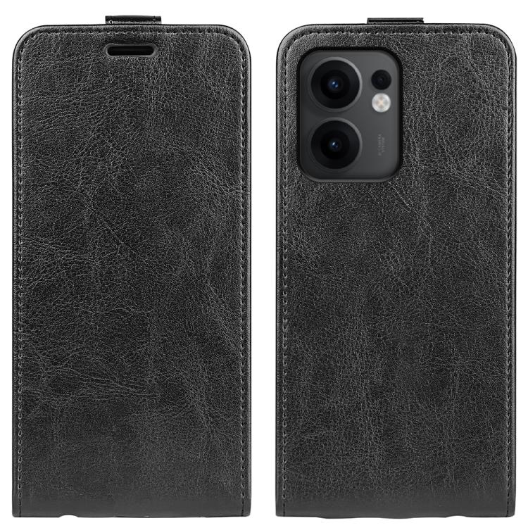 Custodia per telefono in pelle con vibrazione verticale singola R64 Texture, For OPPO Reno13 F