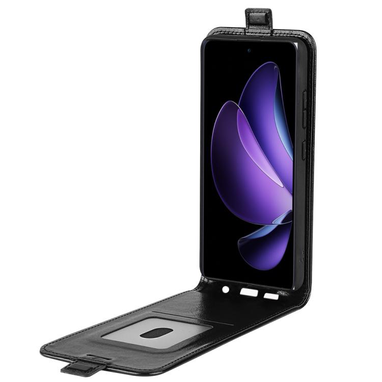 Custodia per telefono in pelle con vibrazione verticale singola R64 Texture, For OPPO Reno13 F