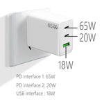 Adattatore GaN 65W USB-C x2 e USB 3.0 per MacBook