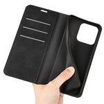 Custodia in pelle per iPhone 15 con supporto