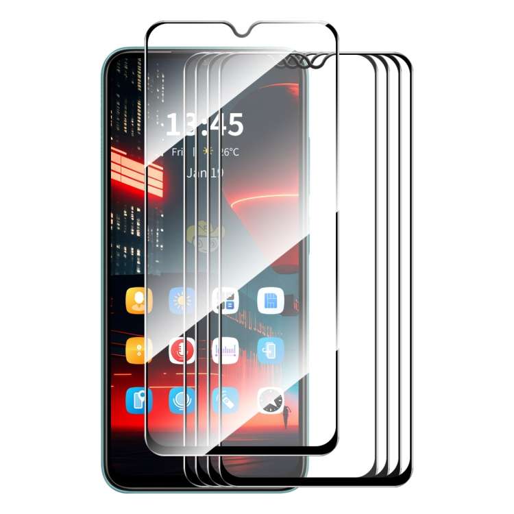 Pellicola vetro temperato 10 pezzi per smartphone compatibili