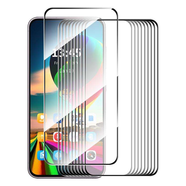 Pellicola vetro temperato 10 pezzi per smartphone compatibili