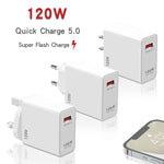 Caricabatterie USB 120W compatibile Xiaomi 12/12 Pro e Huawei