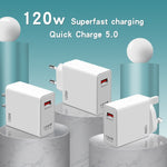 Caricabatterie USB 120W compatibile Xiaomi 12/12 Pro e Huawei
