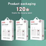 Caricabatterie USB 120W compatibile Xiaomi 12/12 Pro e Huawei