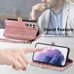 Custodia portafoglio con cerniera per smartphone compatibili