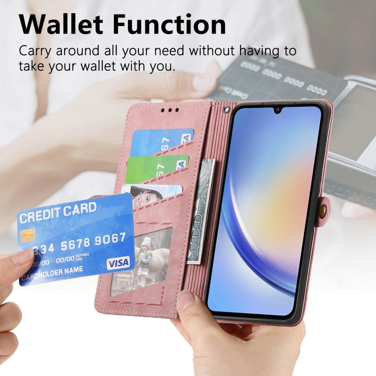 Custodia portafoglio con cerniera per Samsung Galaxy A30