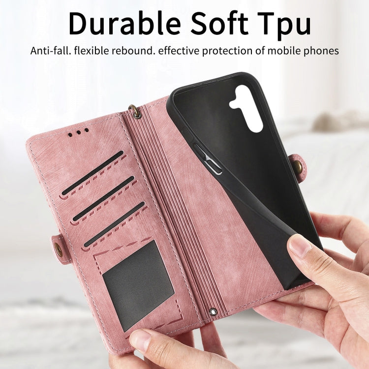 Custodia portafoglio con cerniera per Samsung Galaxy A30