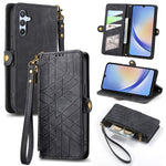 Custodia portafoglio in pelle con cerniera per Samsung Galaxy