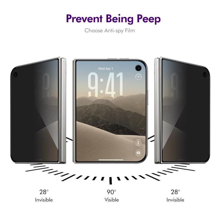 ENKAY ENKAY Hat-Prince Pellicola a schermo intero in vetro temperato anti-sbirciatina da 28 gradi, For iPhone 17 Pro Max, For iPhone 17 Pro, For iPhone 17, For iPhone Air, For iPhone 16 Pro Max, For iPhone 16 Pro, For iPhone 16 Plus, For iPhone 16     ...