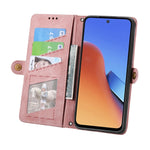 Portafoglio con cerniera geometrica Portafoglio in pelle con fibbia laterale, For Xiaomi Redmi K30, For Xiaomi Redmi Note 8T, For Xiaomi Redmi Note 8, For Xiaomi Redmi Note 8 Pro