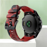 Cinturino in silicone mimetico da 22 mm, For Garmin Forerunner 955, For Garmin Descent G1, For Garmin  Instinct 2 Solar