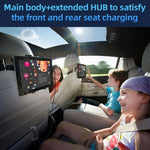 Caricabatterie rapido auto multiporta 75W con Bluetooth