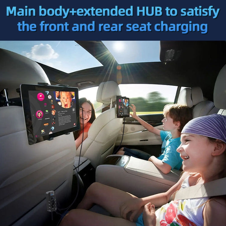 Caricabatterie rapido auto multiporta 75W con Bluetooth