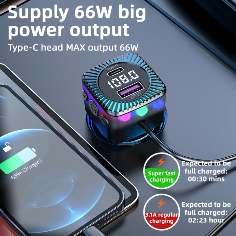 Trasmettitore FM Bluetooth 5.3 con Caricabatterie Auto CS5