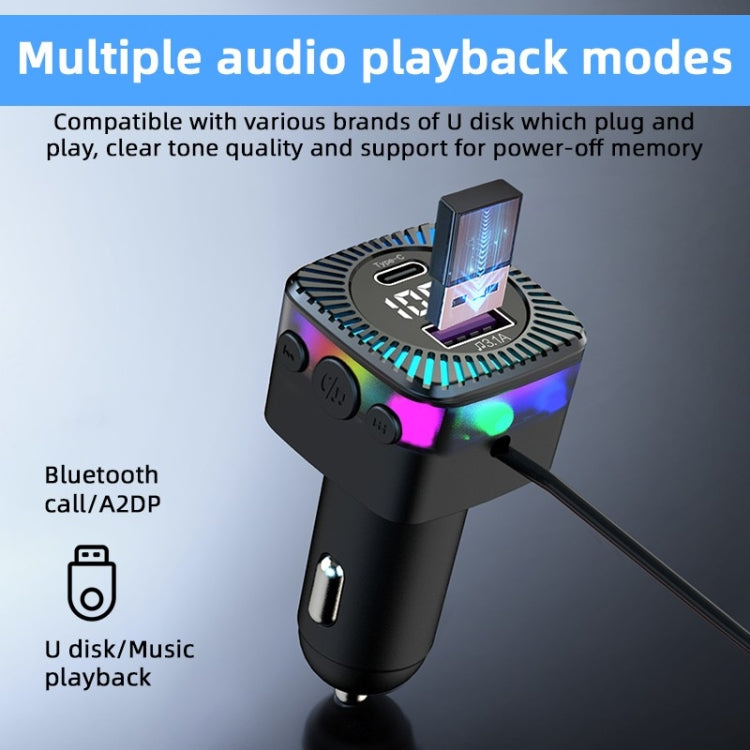Trasmettitore FM Bluetooth 5.3 con Caricabatterie Auto CS5