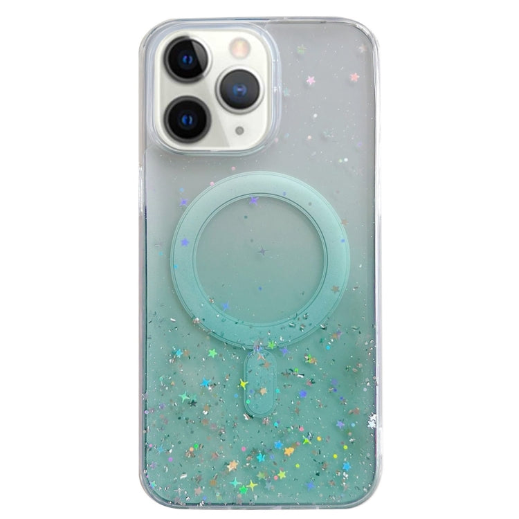 Custodia per telefono in TPU trasparente ibrida MagSafe Glitter, For iPhone 12 Pro Max, For iPhone 12 Pro, For iPhone 11 Pro Max, For iPhone 11