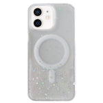 Custodia per telefono in TPU trasparente ibrida MagSafe Glitter, For iPhone 12 Pro Max, For iPhone 12 Pro, For iPhone 11 Pro Max, For iPhone 11