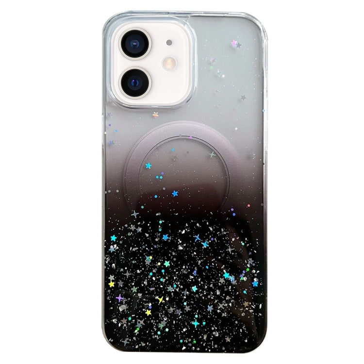 Custodia per telefono in TPU trasparente ibrida MagSafe Glitter, For iPhone 12 Pro Max, For iPhone 12 Pro, For iPhone 11 Pro Max, For iPhone 11