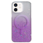 Custodia per telefono in TPU trasparente ibrida MagSafe Glitter, For iPhone 12 Pro Max, For iPhone 12 Pro, For iPhone 11 Pro Max, For iPhone 11