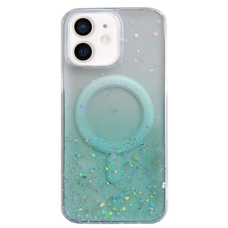 Custodia per telefono in TPU trasparente ibrida MagSafe Glitter, For iPhone 12 Pro Max, For iPhone 12 Pro, For iPhone 11 Pro Max, For iPhone 11