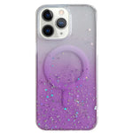 Custodia per telefono in TPU trasparente ibrida MagSafe Glitter, For iPhone 11 Pro
