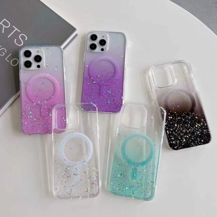Custodia per telefono in TPU trasparente ibrida MagSafe Glitter, For iPhone 11 Pro
