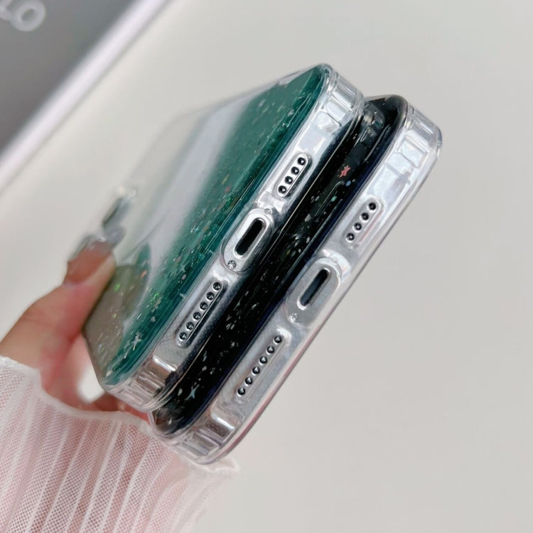 Custodia per telefono in TPU trasparente ibrida MagSafe Glitter, For iPhone 12 Pro Max, For iPhone 12 Pro, For iPhone 11 Pro Max, For iPhone 11