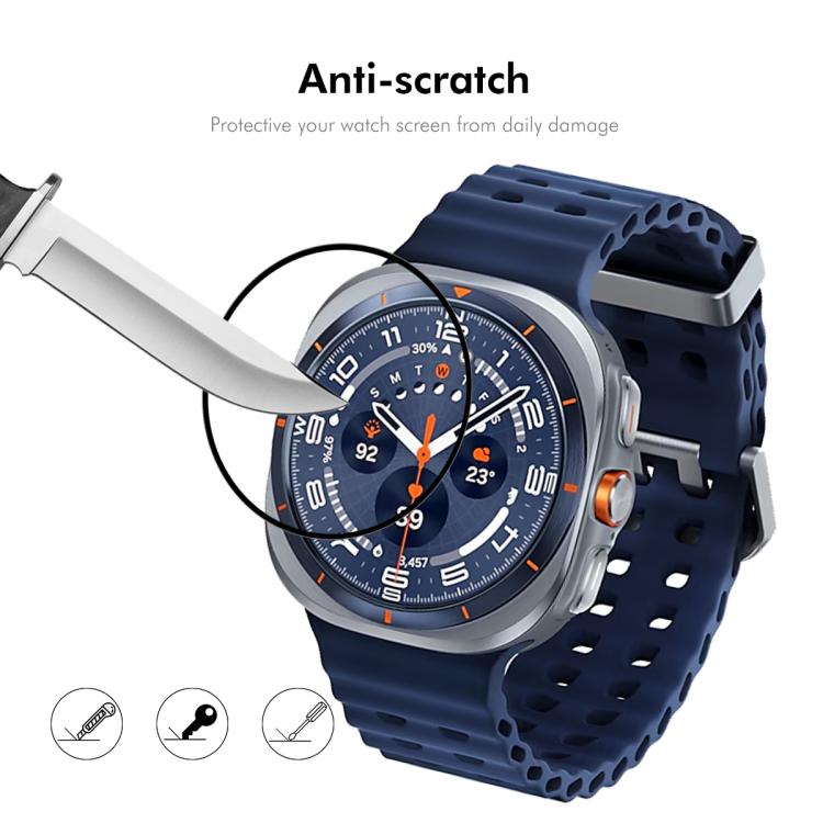 2 pezzi ENKAY 3D Full Coverage Soft PC Edge + PMMA HD Pellicola proteggi schermo, For Samsung Galaxy Watch Ultra 47mm / Ultra 2025, For Samsung Galaxy Watch8 Classic 46mm, For Samsung Galaxy Watch8 44mm, For Samsung Galaxy Watch8 40mm                  ...