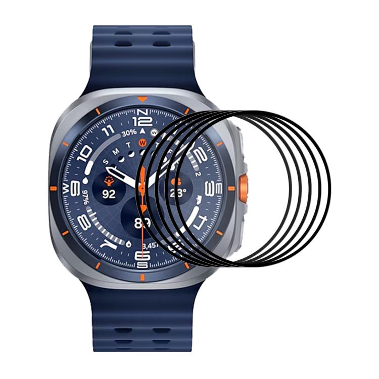 5 pezzi ENKAY 3D Full Coverage Soft PC Edge + PMMA HD Pellicola proteggi schermo, For Samsung Galaxy Watch Ultra 47mm / Ultra 2025, For Samsung Galaxy Watch8 Classic 46mm, For Samsung Galaxy Watch8 44mm, For Samsung Galaxy Watch8 40mm                  ...